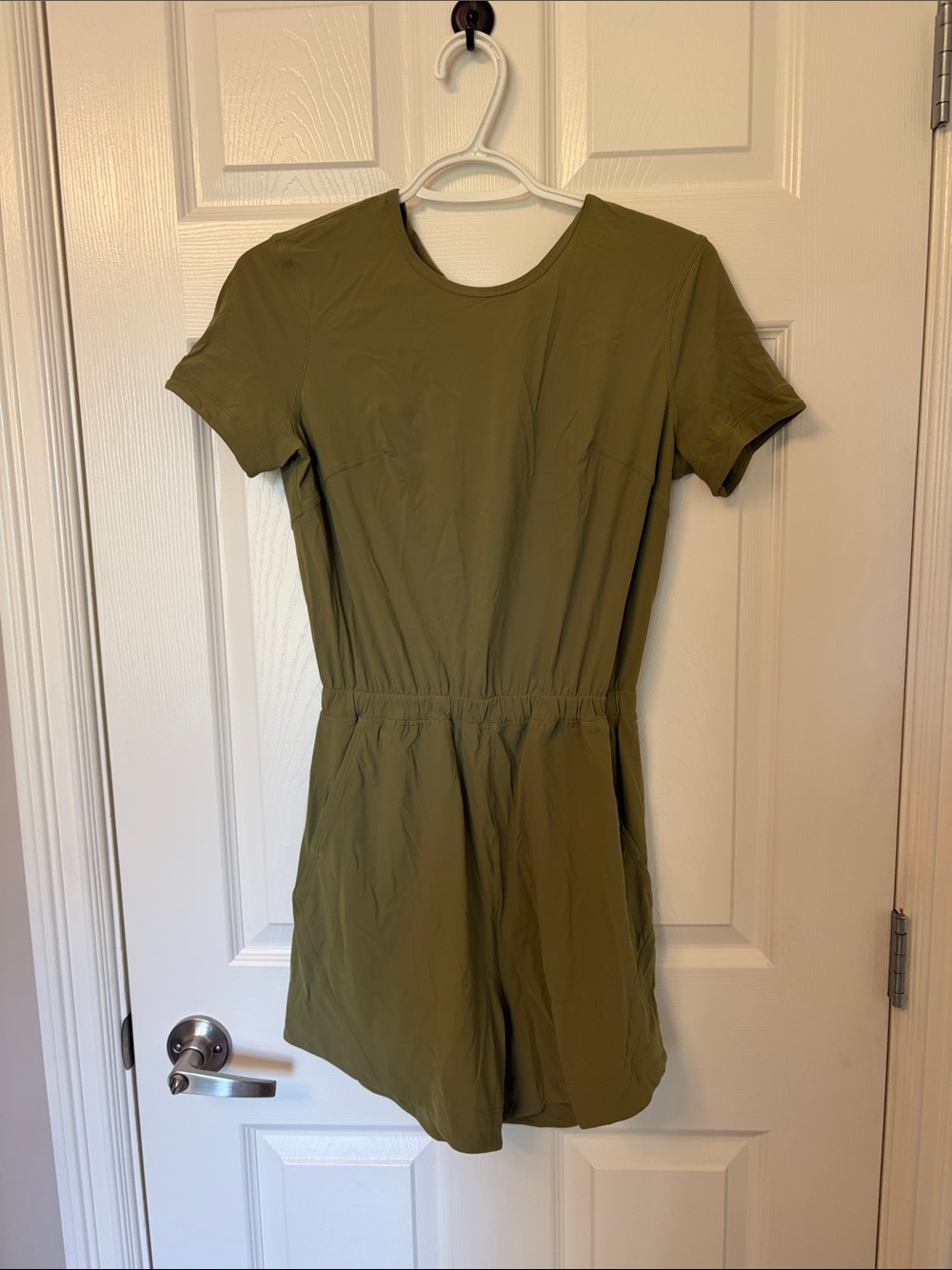 lululemon athletica Olive Green Short-Sleeve Romper